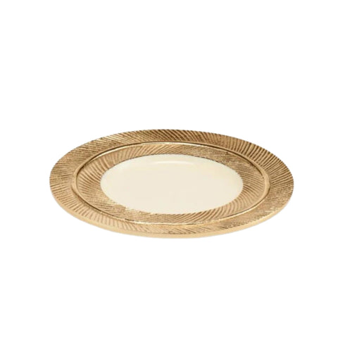 Gold Feather Plate - Medium