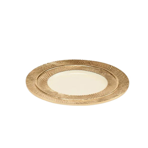 Gold Feather Plate - Small