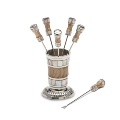 Cocktail Pick Set - Brown