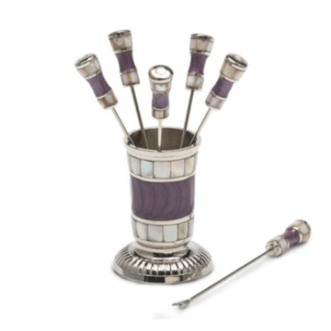 Cocktail Pick Set - Purple