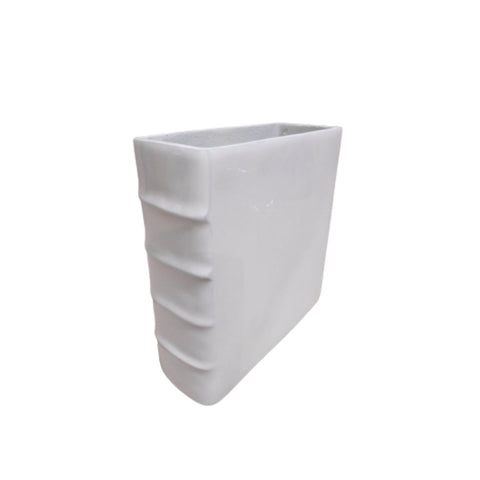 Decorative Book Vase - White
