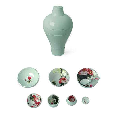 Stackable Bowl & Spoon Melamine