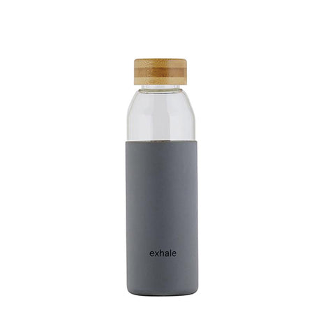 Glass Water Bottle with Bamboo Lid