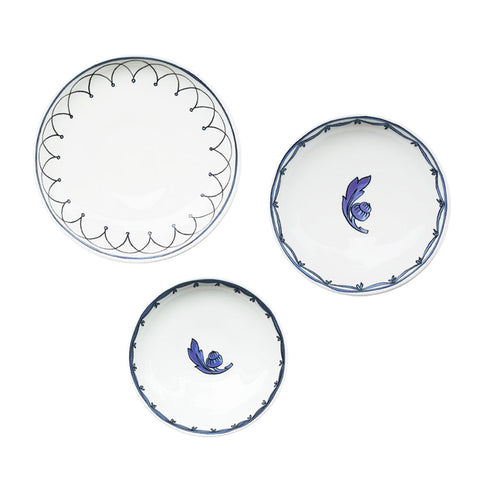 Plates Set 3 Blue Bird