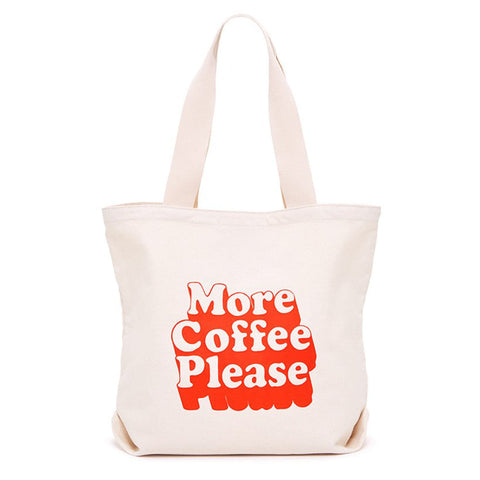 Canvas Tote - More Coffee Please