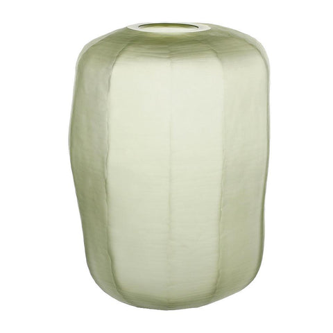 Nebula Green Satin Glass Vase