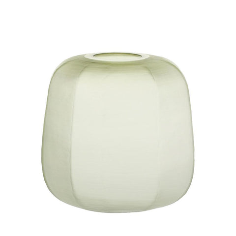 Nebula Green Satin Glass Vase