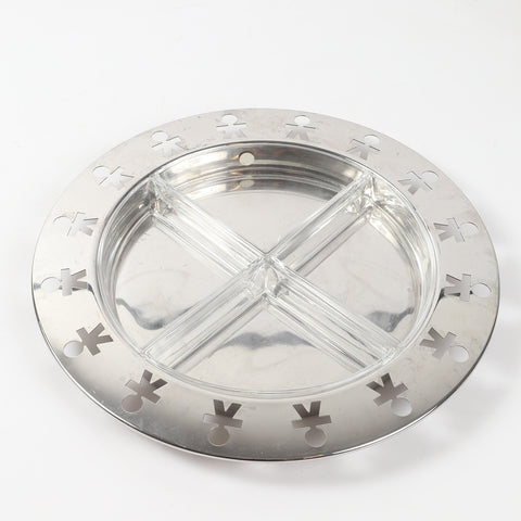 Serving tray, stainless steel
