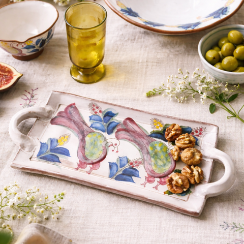 Anut Cairo  Manial Ceramic  Peacock Tray