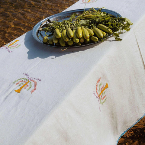 Anut Cairo Royal Palm Tablecloth Amber