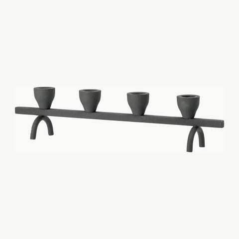 Jerome Candle Holder Black Metal