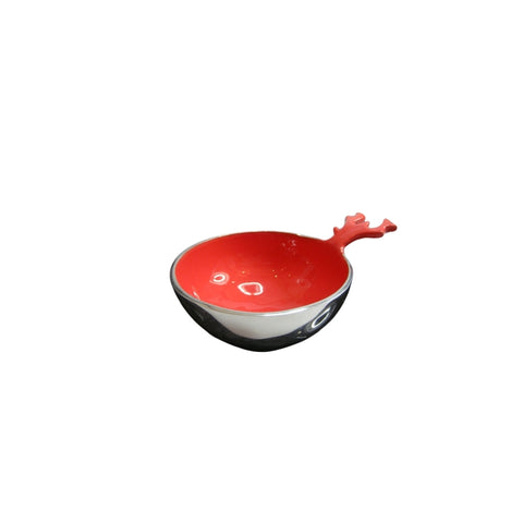 Red Bowl with Handle