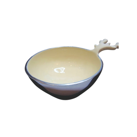White Bowl with Handle