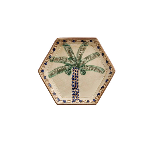 ANUT Cairo Royal Palm Hexagon Dinner Plate