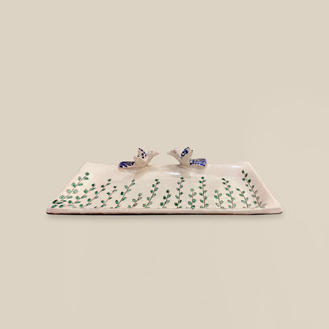 Anut Cairo Bird Song Serving Ceramic Dish