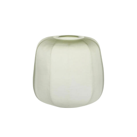 Nebula Green Satin Glass Vase