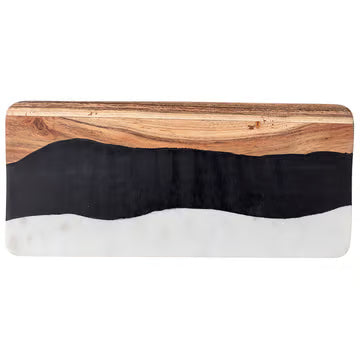 Marble and Acacia Wood Cutting Board