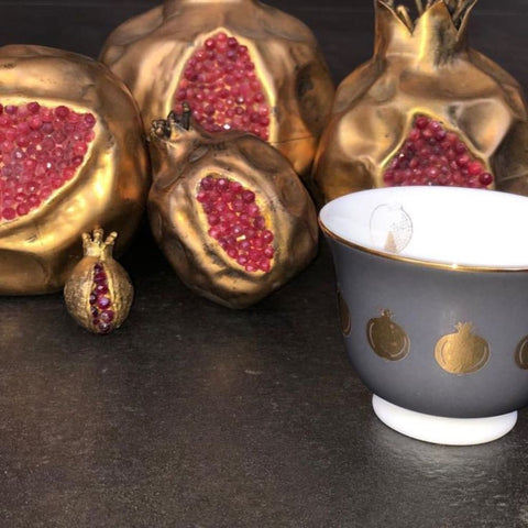 Coffee Cups – Pomegranates (Set of 6)