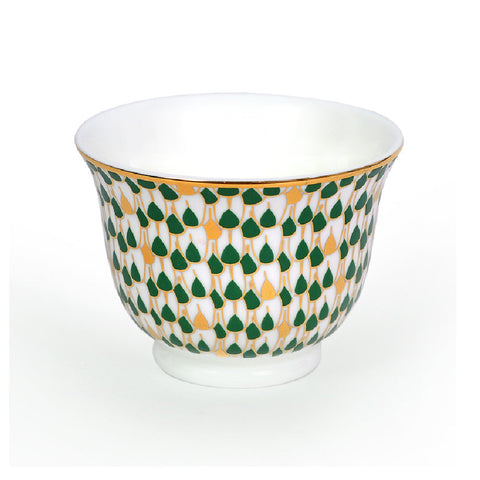 Swirl Green Chaffe Cups - Set of 6