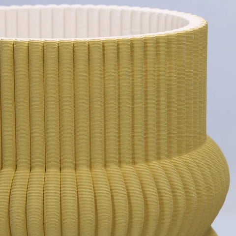 Linen Deco Vase / Pot - Mustard