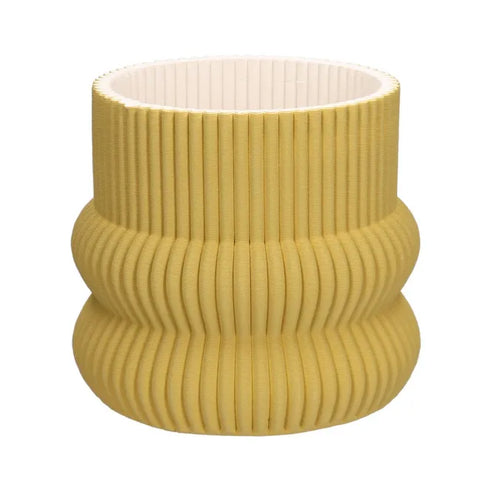 Linen Deco Vase / Pot - Mustard