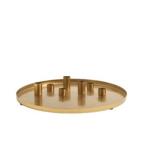 Gold Tray W/ Candle Cups
