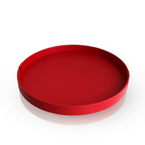 Tray Round Leather