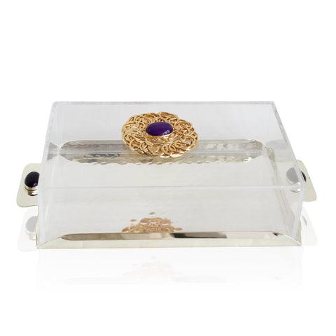 Silver Tray w/ Plexi Cover