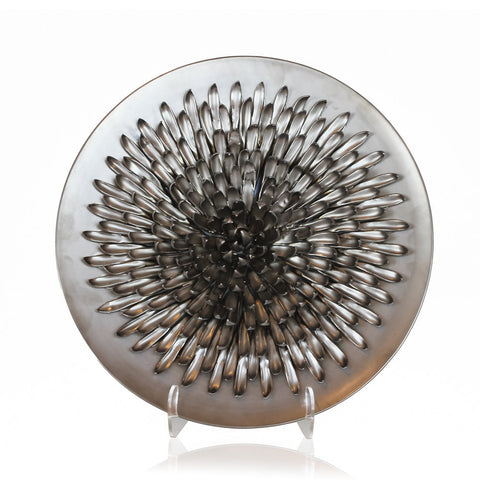 Tray Round Matte Silver